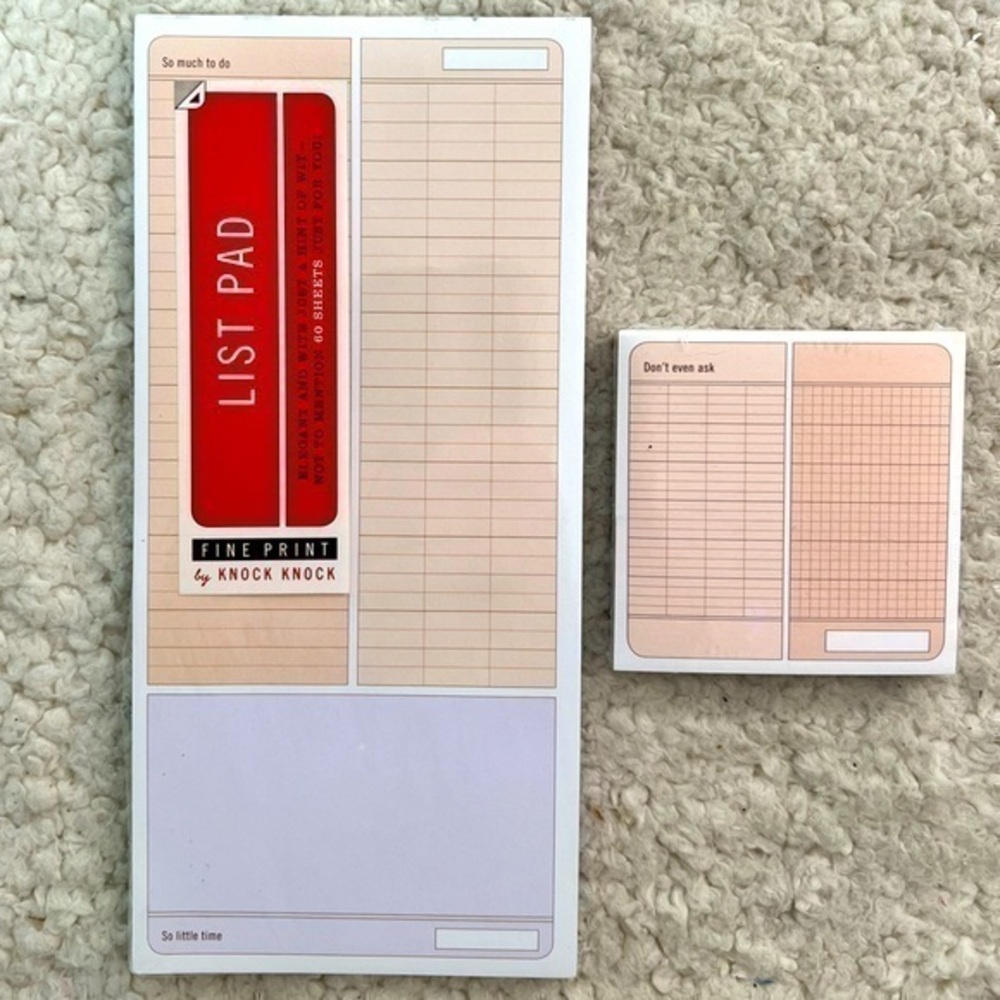 Knock Knock “So Much to Do” List Notepad + "Don't Even Ask" Sticky Notepad